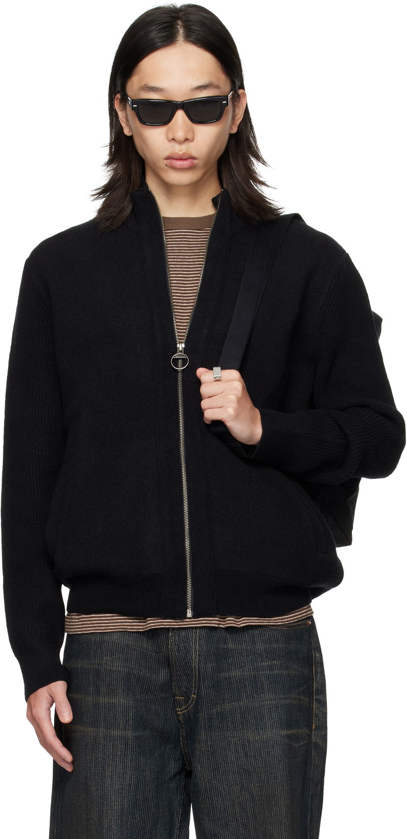 Sweater Barbour Barbour Milburn Zip Cardigan Svart | MKN1661BK31