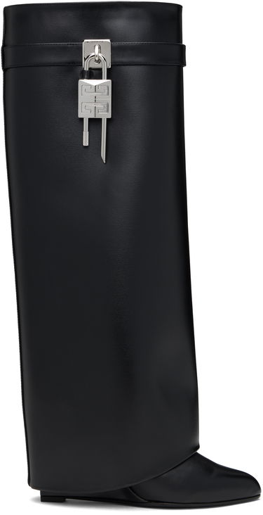 Kläder Givenchy Givenchy Shark Lock Tall Boots Svart | BE702XE1NG001, 0