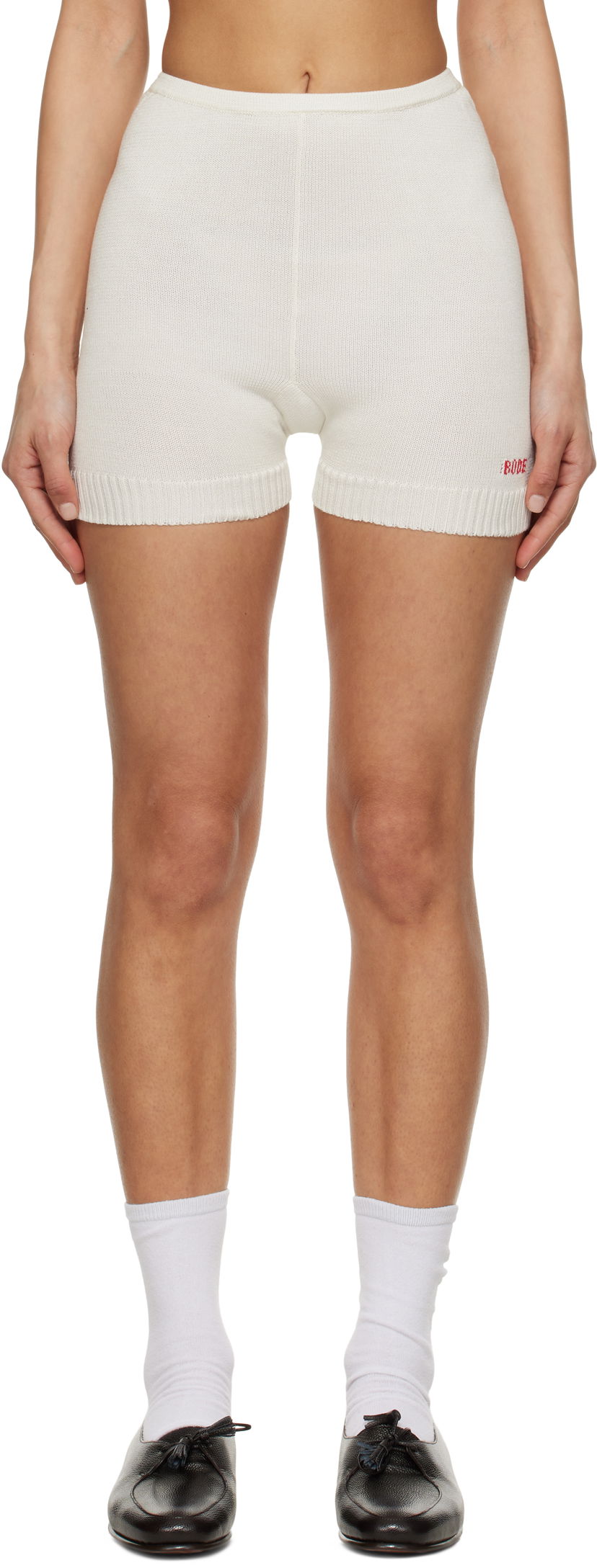 Shorts Bode Bode Meringue Knit Shorts Vit | WRS25KT005