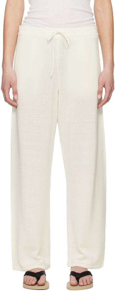 Träningsbyxor The Row The Row Jory Knitted Drawstring Trousers Vit | 8809-Y889, 0