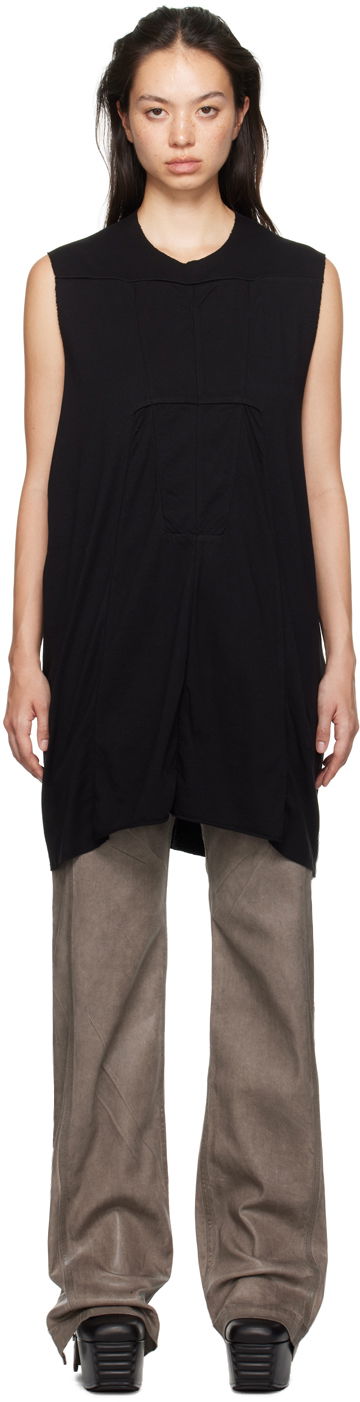 Linne Rick Owens Luxor SL Tank Top Svart | DS02D2111 RNP, 0
