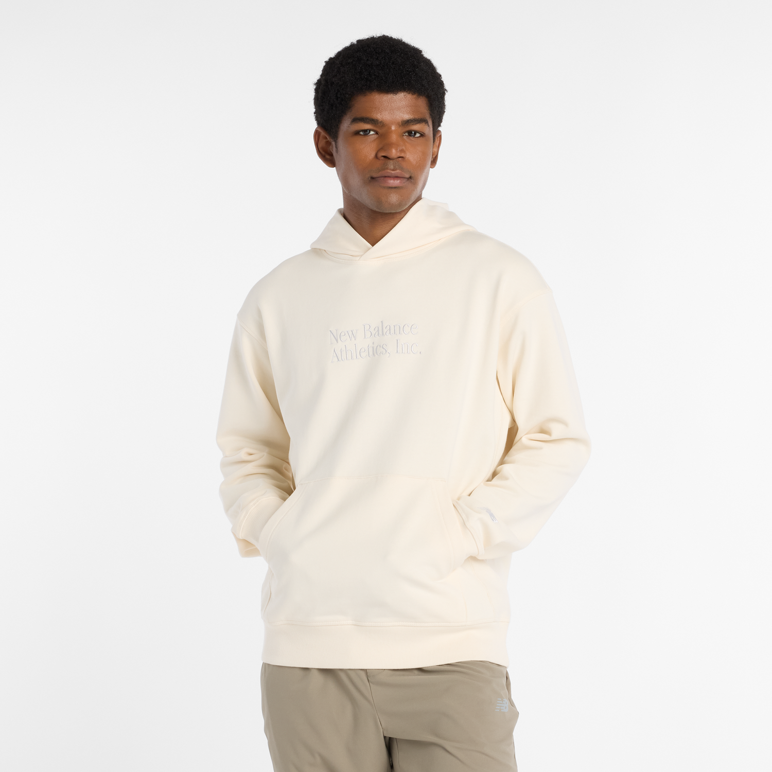 Sweatshirt New Balance Men's Hoodie Beige | NBMT53925PEF, 0