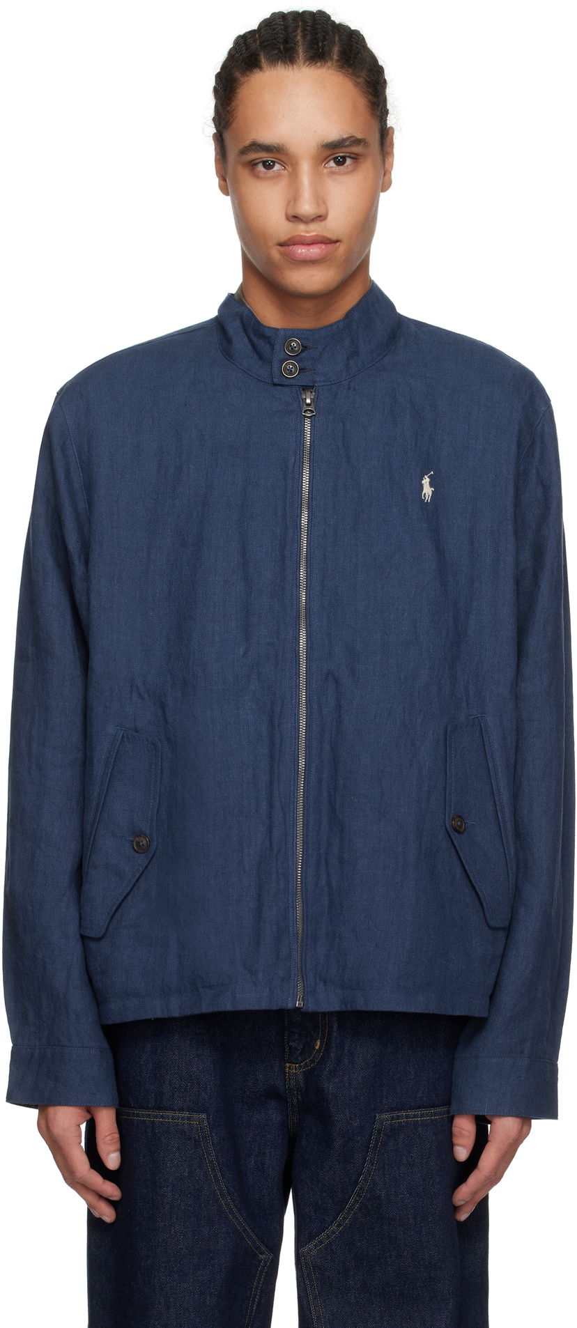 Bomberjacka Polo by Ralph Lauren Ralph Lauren 'The Bedford' Reversible Jacket Mörkblå | 710962187002