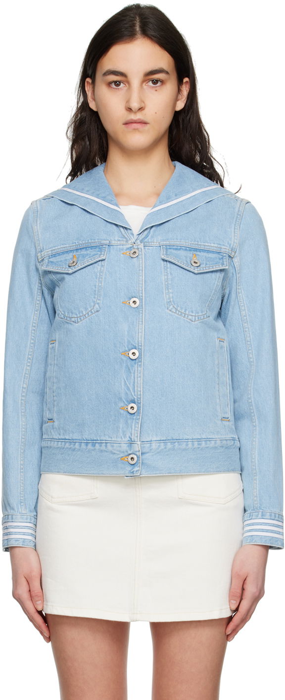 Jacka KENZO Paris Sailor Denim Jacket Blå | FD52DV2386B4, 0