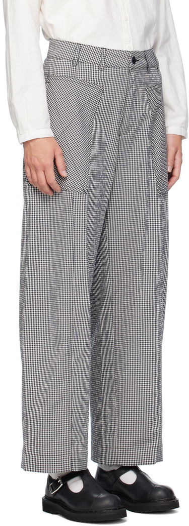 Byxor YMC YMC Peggy Gingham Check Trousers Blå | Q4WMI, 1