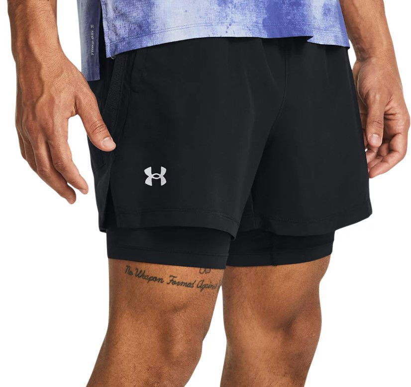Shorts Under Armour UA LAUNCH 5 2-IN-1 SHORTS-BLK Svart | 1382640-001