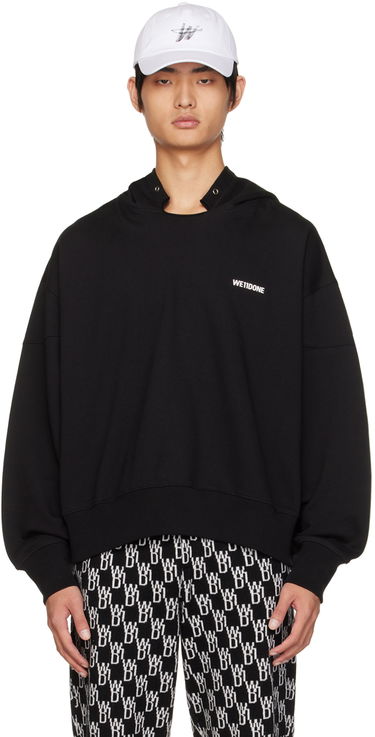 Sweatshirt We11done We11done Signature Hoodie Svart | WD-TH3-22-867-U-BK, 0