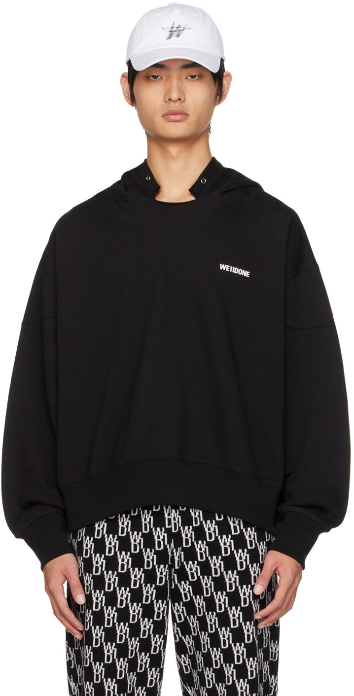 Sweatshirt We11done We11done Signature Hoodie Svart | WD-TH3-22-867-U-BK