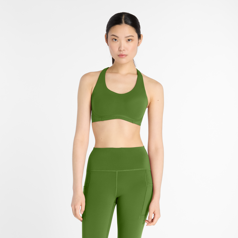 Behå New Balance Halter Neck Sports Bra Grön | NBWB51052AGN