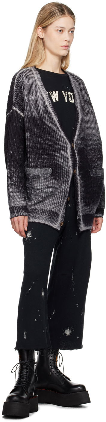 Sweater R13 R13 Oversized Knit Cardigan Grå | R13WY198 Y158B, 3