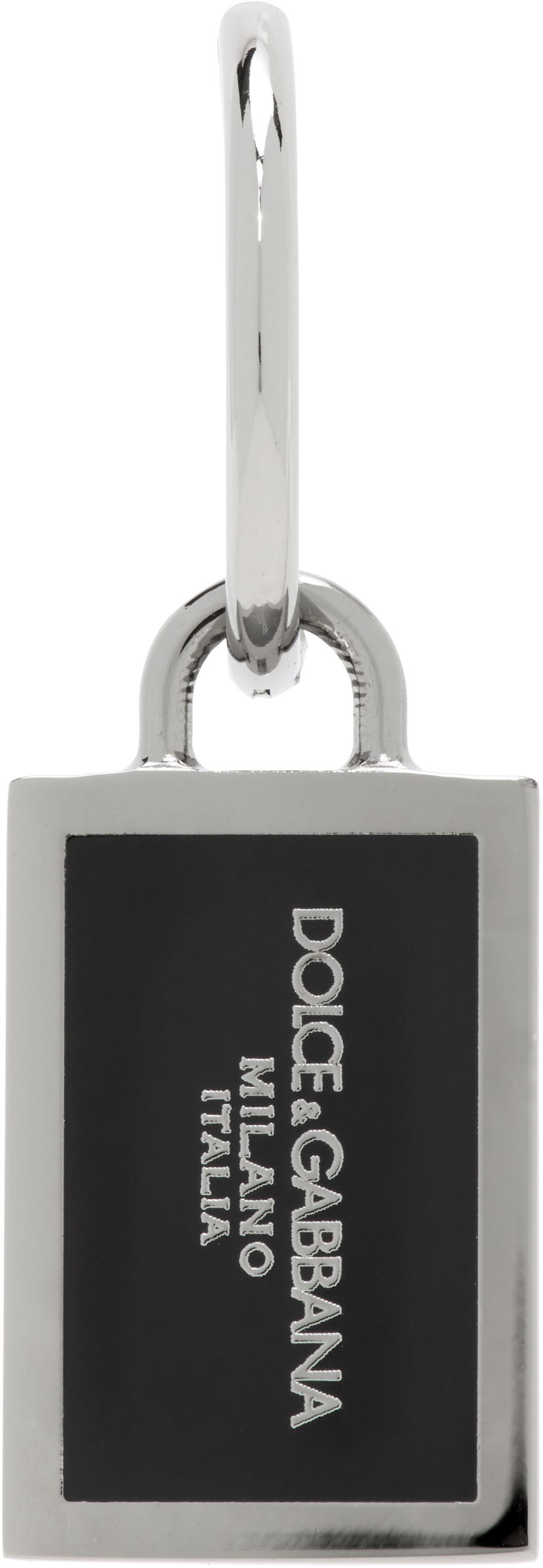 Nyckelringar Dolce & Gabbana Dolce & Gabbana Logo Plaque Single Earring Metallisk | WER1D2W1111