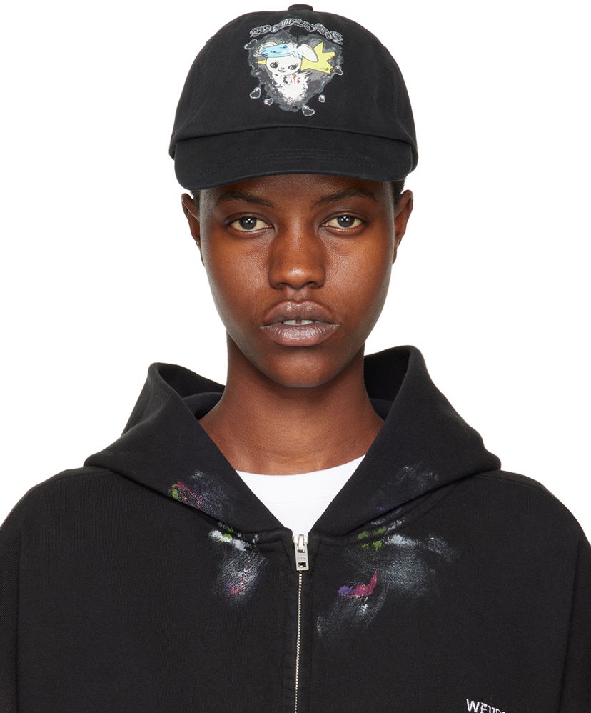 Keps We11done Character Print Cap Svart | WD-AH0-24-402-U-BK