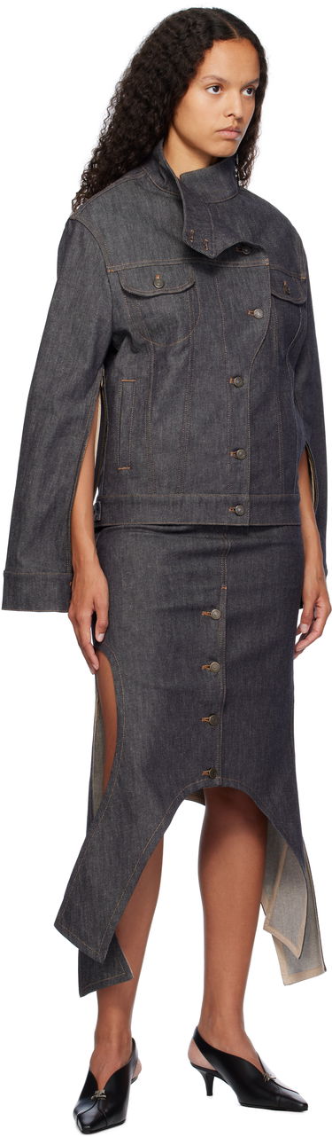 Jacka Courrèges Motorcycle Denim Jacket Blå | 424DBL217DE0035, 3