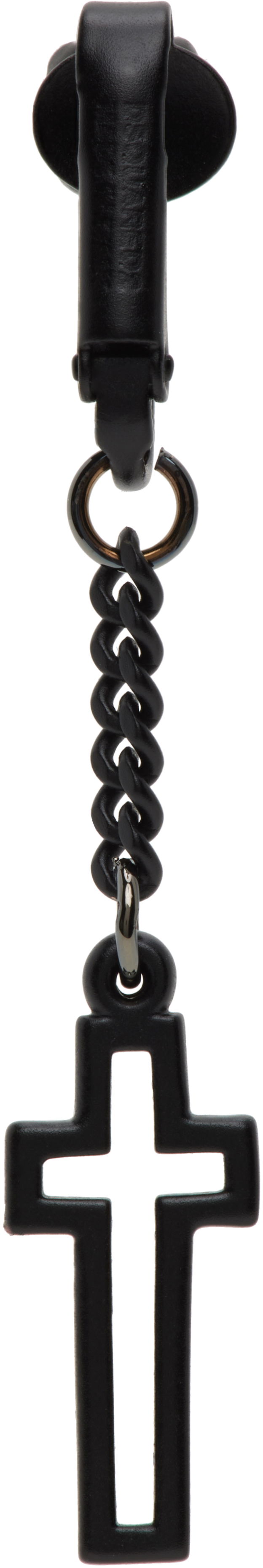 Nyckelringar DSQUARED2 Dsquared2 Clip-On Cross Earring Svart | ERM0064_37208163_2124