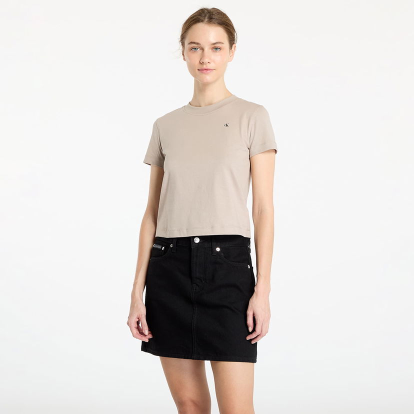 T-shirt CALVIN KLEIN Stamp Back Graphic Tee Gray Beige | J20J225391 PCF