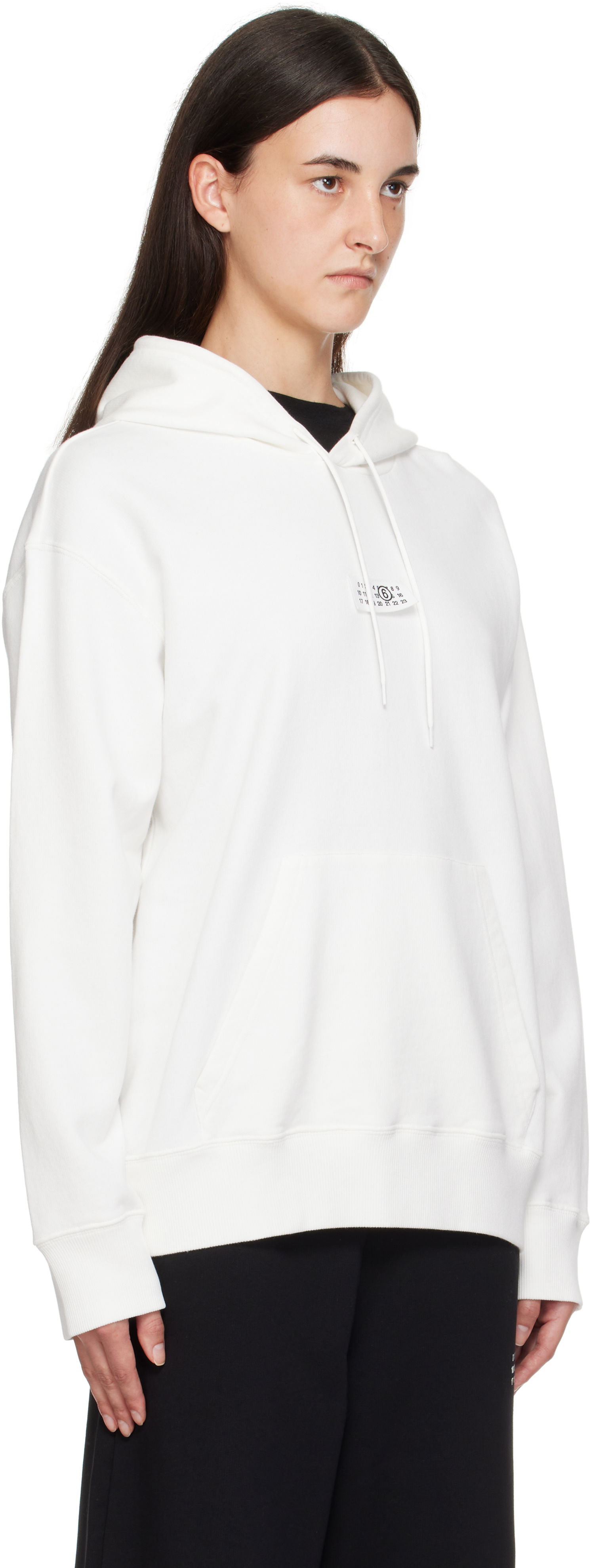 Sweatshirt Maison Margiela MM6 Maison Margiela Numeric Hoodie Vit | SH0GU0033 M25025, 1