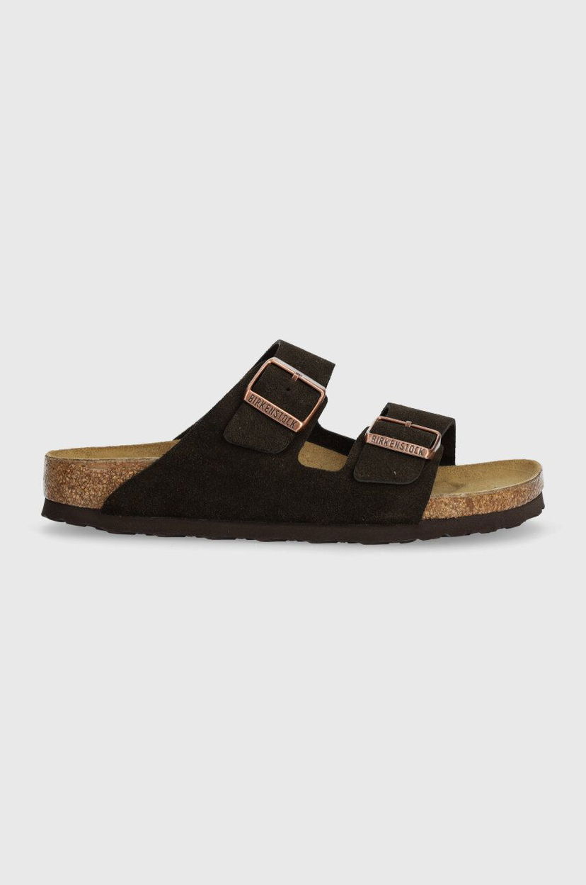 Sneakers och skor Birkenstock Birkenstock Arizona Suede Slides Brun | 1027083