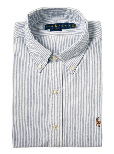Skjorta Polo by Ralph Lauren Striped Oxford Shirt Blå | 710549084009