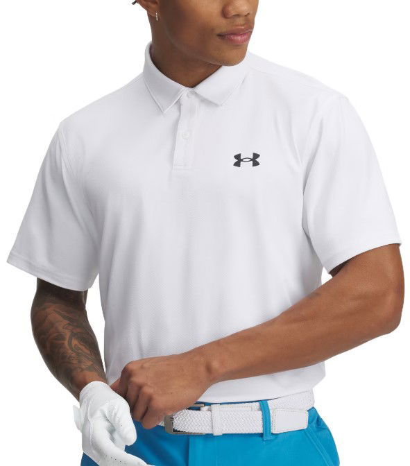 Polotröja Under Armour UA T2G Pique Polo Shirt Vit | 1390123-100