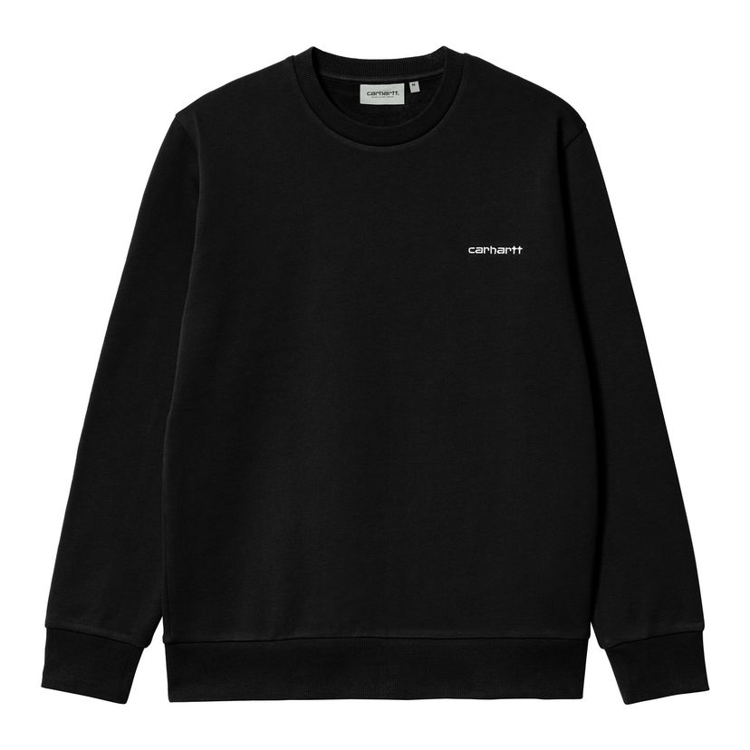 Sweatshirt Carhartt WIP Script Embroidery Hoodie Svart | I033657_0D2_XX