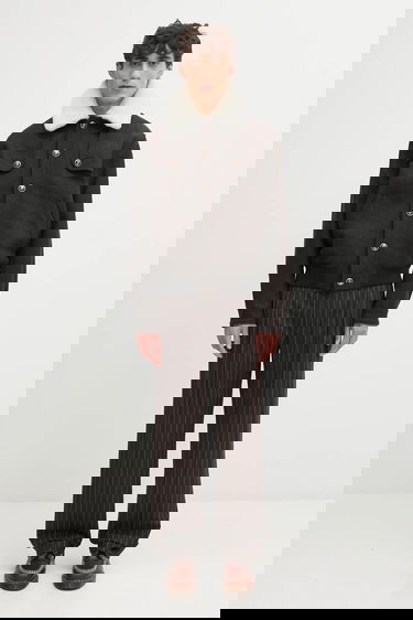 Bomberjacka Drôle de Monsieur Wool Blend Bomber Jacket with Faux Fur Collar Brun | I.JT242.WO043, 9