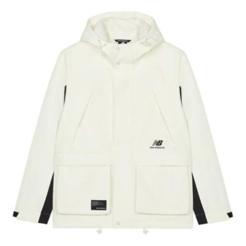 Vindjacka New Balance Windproof Hooded Jacket Vit | AMJ23320-CIC