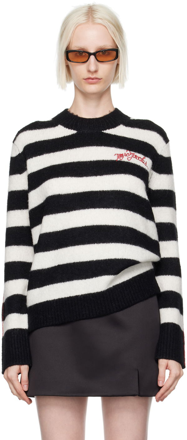 Sweater Marc Jacobs Marc Jacobs Striped Brushed Logo Sweater Flerfärgad | 2F4RTP061K07