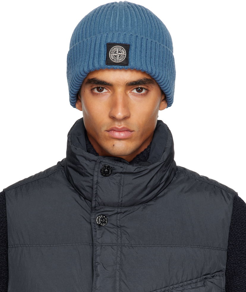 Mössa Stone Island Full Rib Beanie Blå | S15 N100002 S00C3