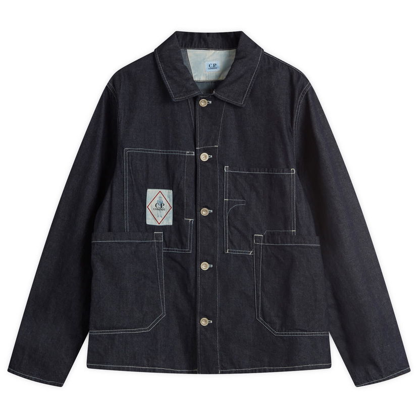Jacka C.P. Company C.P. Company 3/1 Chore Denim Jacket, Size Large Blå | 18CMOW156A-110295W-D08
