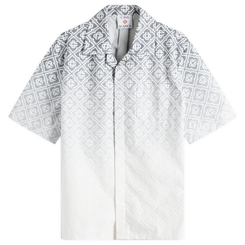 Skjorta Casablanca Casablanca Monogram Vacation Shirt, Size Large Grå | U-MPS25-SH-167-01