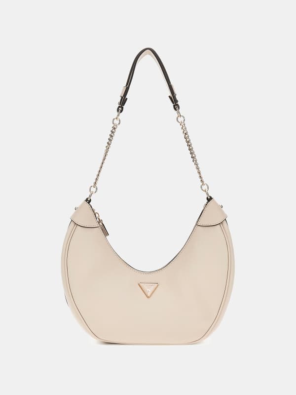 Axelväska GUESS Beige Shoulder Bag with Chain Strap Beige | HWBG9519010