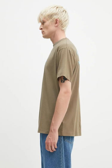 T-shirt Marcelo Burlon Vintage Logo Basic T-Shirt Print Grön | CMAA056F24JER0066E4D, 1