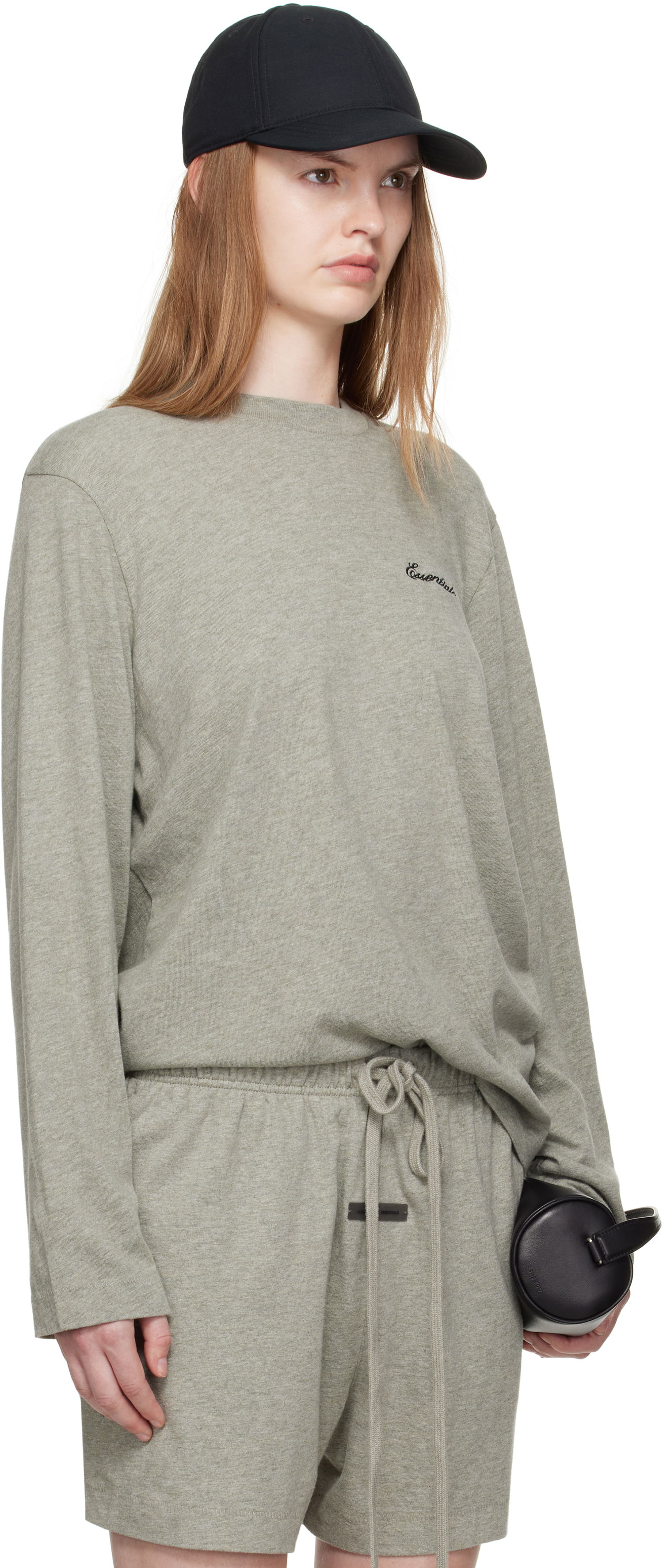 T-shirt Fear of God Fear of God ESSENTIALS Classic Fit Long Sleeve T-Shirt Svart | 125SP255885FW, 1