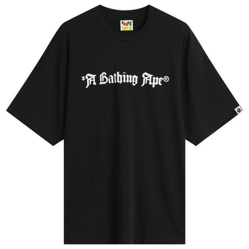 T-shirt BAPE Gothic Logo T-Shirt Svart | 001TEL801325M-BLK