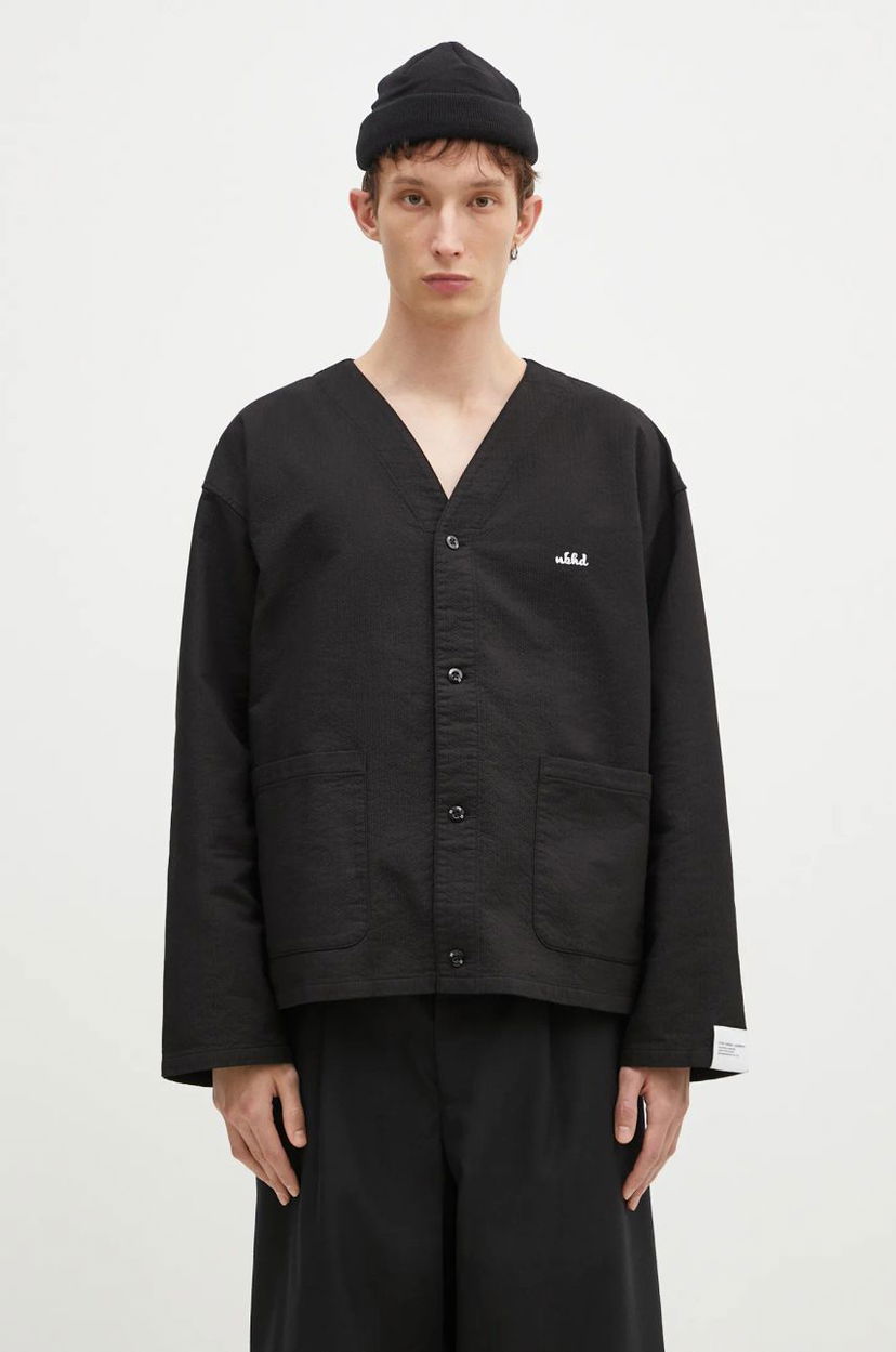 Sweater Neighborhood NEIGHBORHOOD Regular Fit V-Neck Cardigan Svart | 242SPNH.SHM05