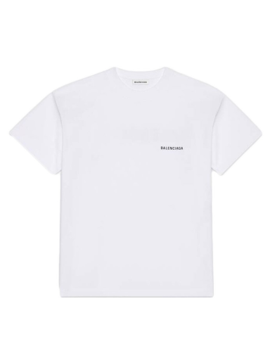 T-shirt Balenciaga Large Fit T-shirt Vit | 612965TIVG59040