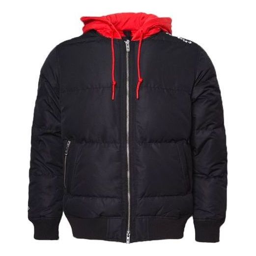 Pufferjacka Converse Down Bomber Jacket With Hood Svart | 10019992-A01