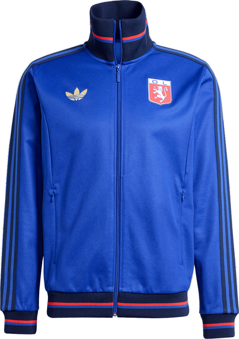Vindjacka adidas Originals Olympique Lyon 75 Anniversary Track Jacket Blå | jl8078