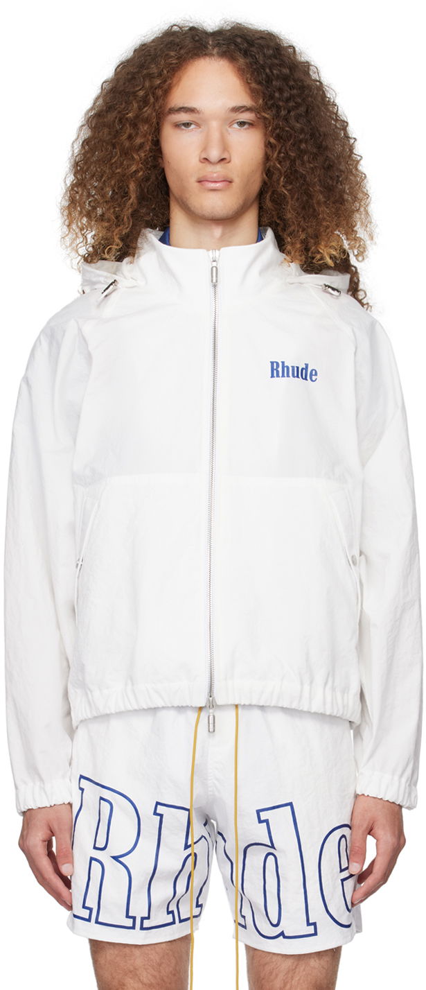 Jacka Rhude Paneled Track Jacket Vit | RHPS24JA11005302