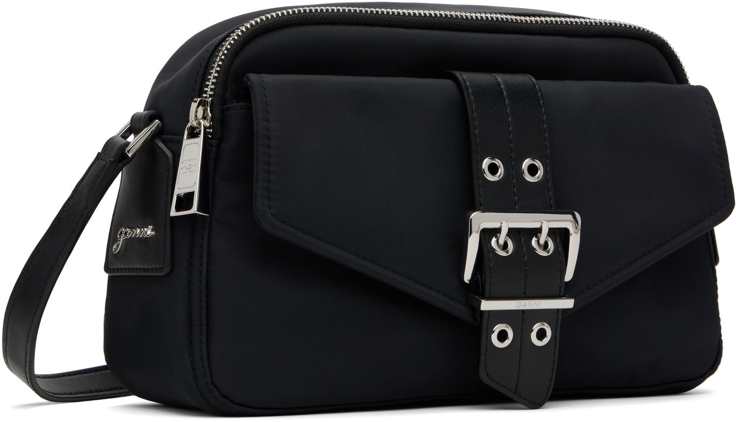 Axelväska GANNI GANNI Bucky Camera Bag Svart | A6370, 1