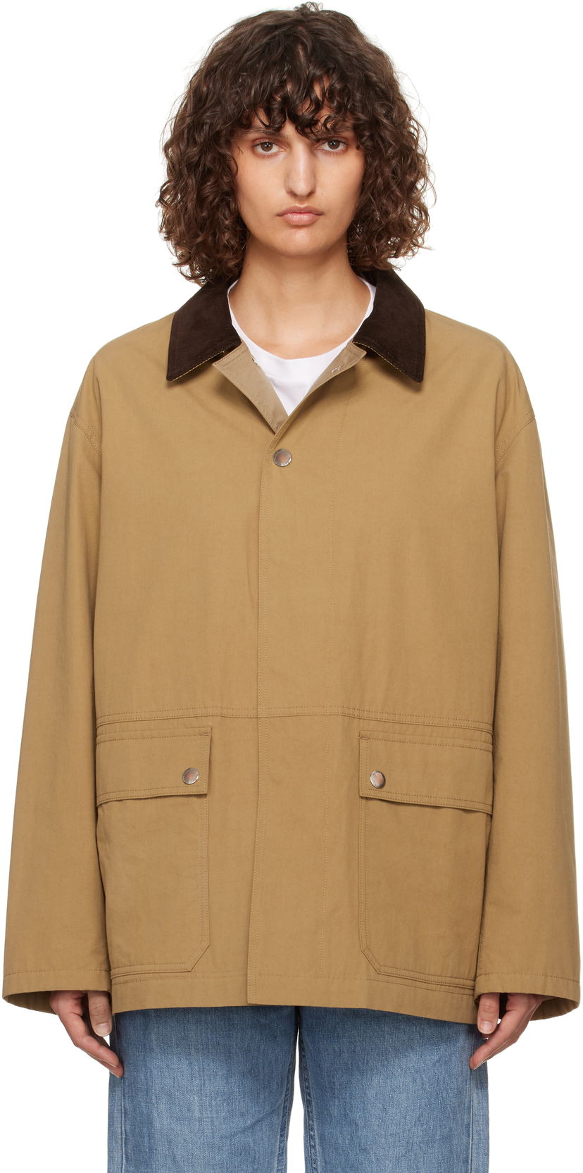 Jacka The Row The Row Frank Chore Jacket Beige | 7961-W3562