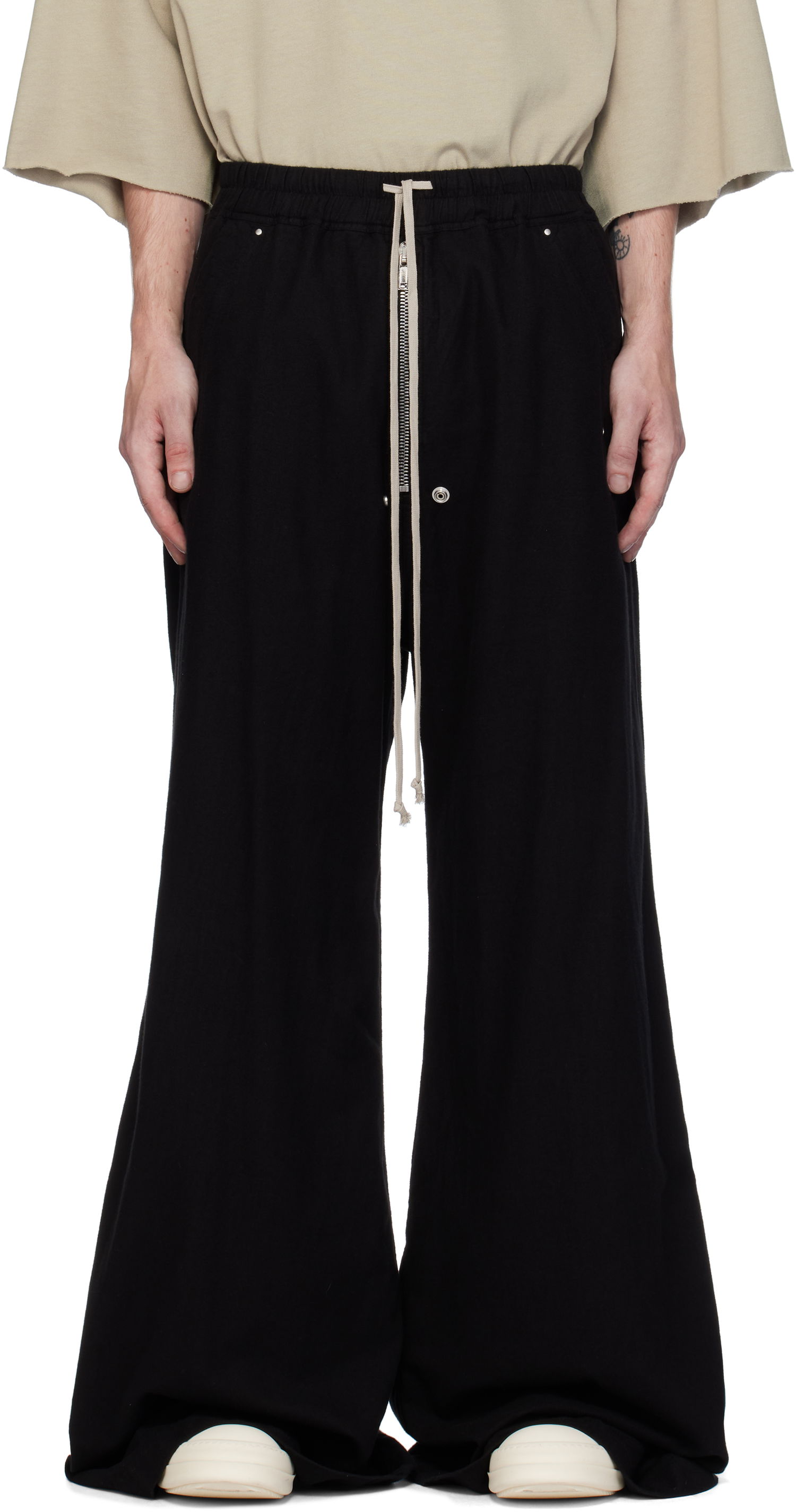 Byxor Rick Owens Geth Belas Trousers Svart | DU02D2378 CFL, 0