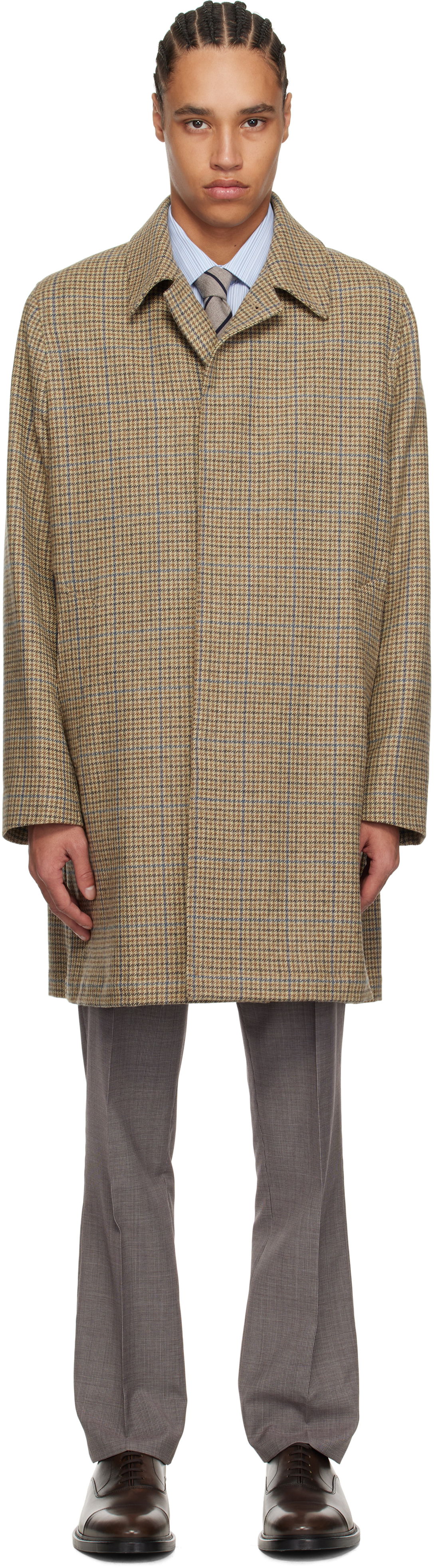 Rockar Paul Smith Paul Smith Casual Fit Check Coat Beige | M1R-391Y-P02567-61, 0