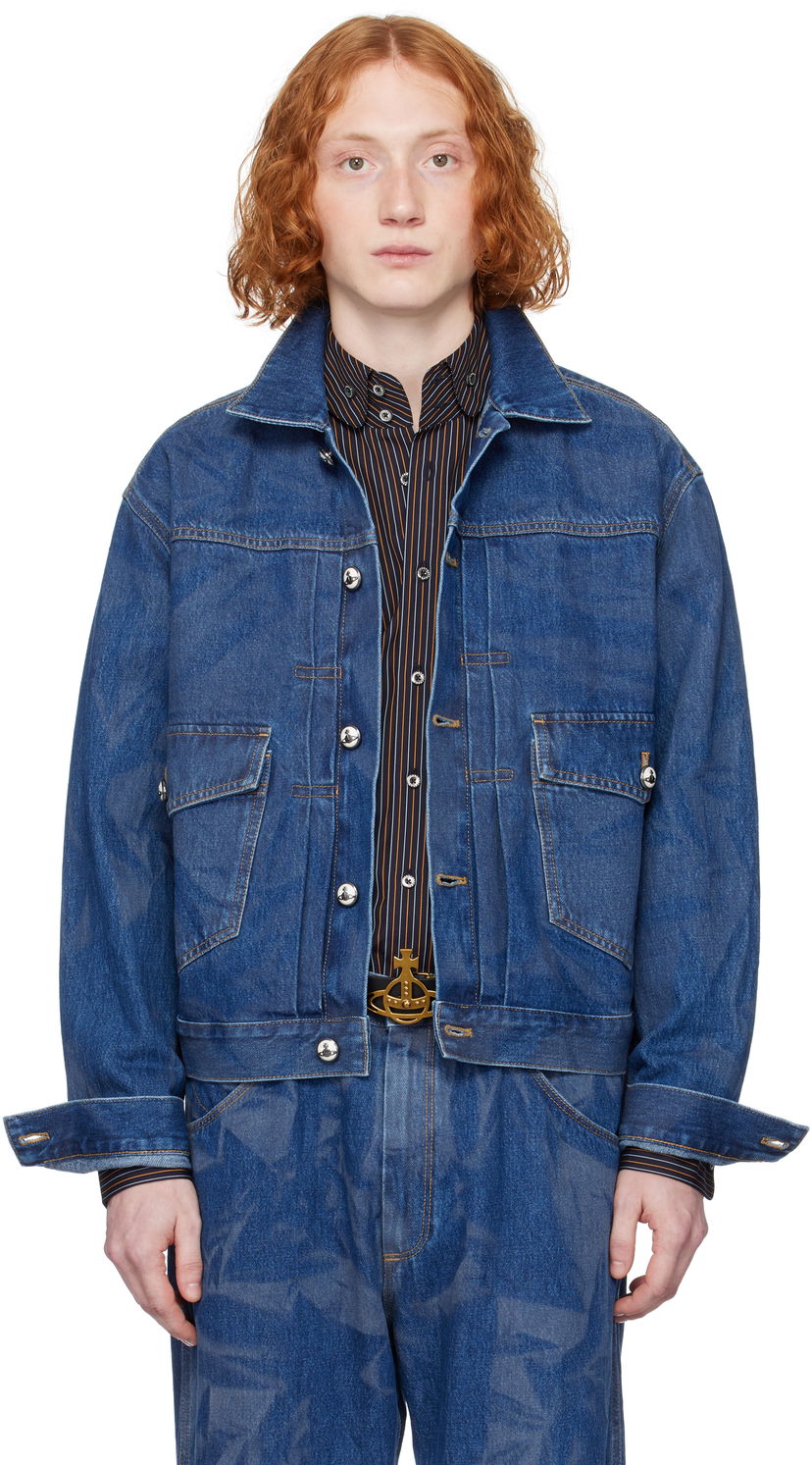 Jacka Vivienne Westwood Vivienne Westwood Marlene Denim Jacket Blå | 2801000E-W014L-