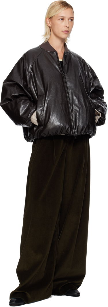 Pufferjacka Max Mara Potente Faux-Leather Down Jacket Brun | 2525486042600, 3