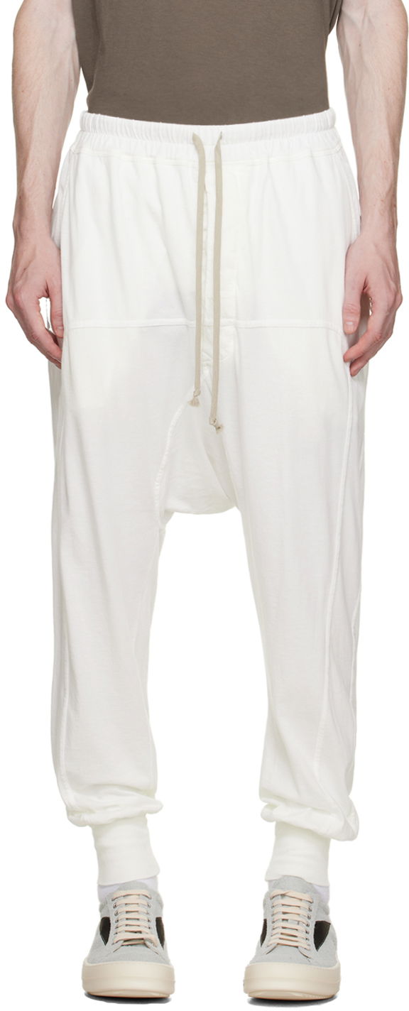 Träningsbyxor Rick Owens DRKSHDW Drawstring Sweatpants Vit | DU02C5395 RN, 0