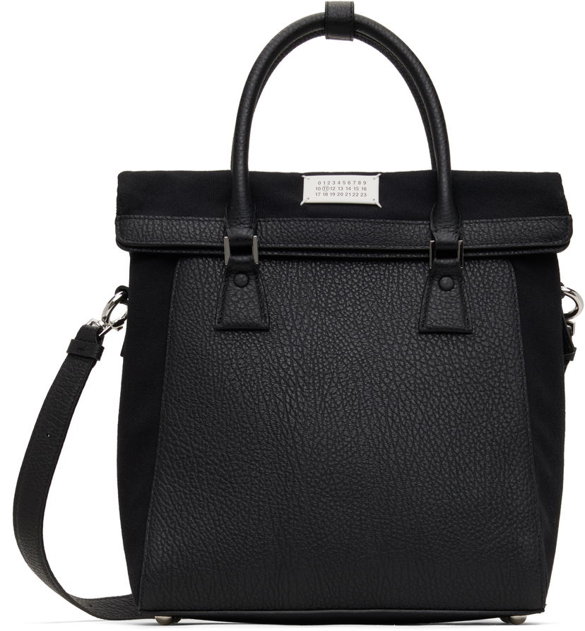 Tygpåse Maison Margiela Maison Margiela 5AC Daily Vertical Small Tote Bag Svart | SB1WA0013 P4348