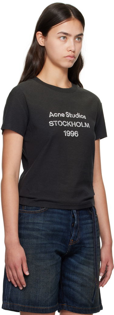 T-shirt Acne Studios Acne Studios Logo T-Shirt Svart | CL0395-, 1