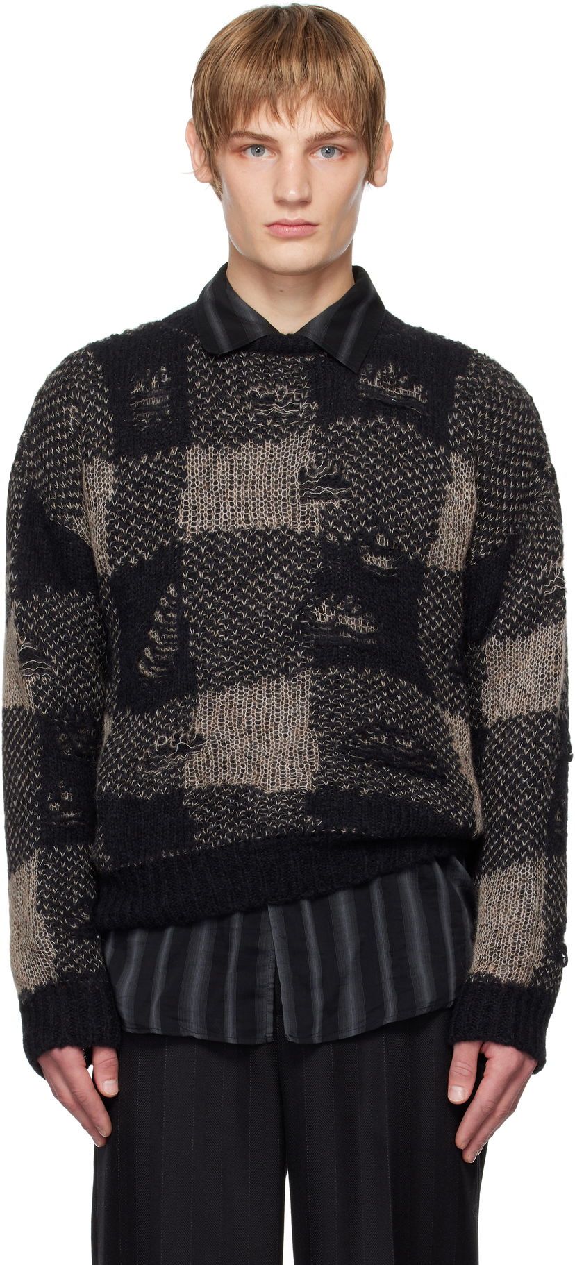 Sweater OUR LEGACY Sonar Roundneck Sweater Svart | M4243SBD