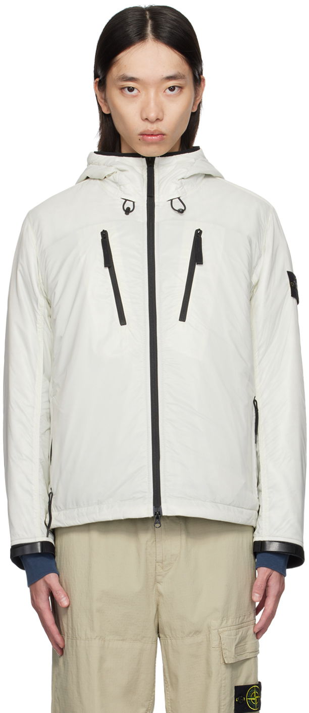 Jacka Stone Island Off-White Packable Insulated Jacket Vit | 8115Q0425